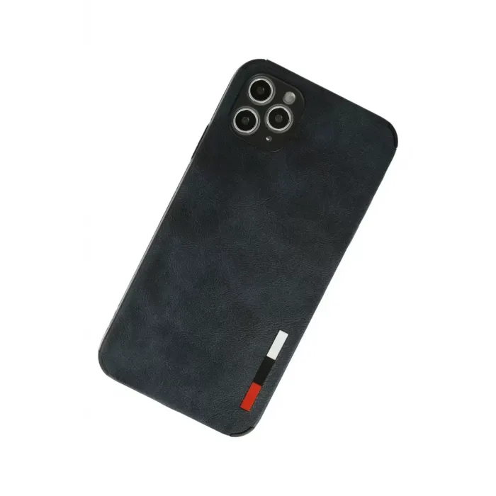 Newface iPhone 11 Pro Max Kılıf Loop Deri Silikon - Lacivert