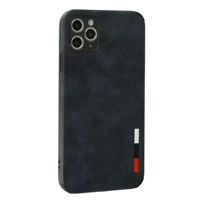 Newface iPhone 11 Pro Max Kılıf Loop Deri Silikon - Lacivert