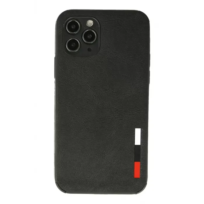 Newface iPhone 11 Pro Max Kılıf Loop Deri Silikon - Siyah