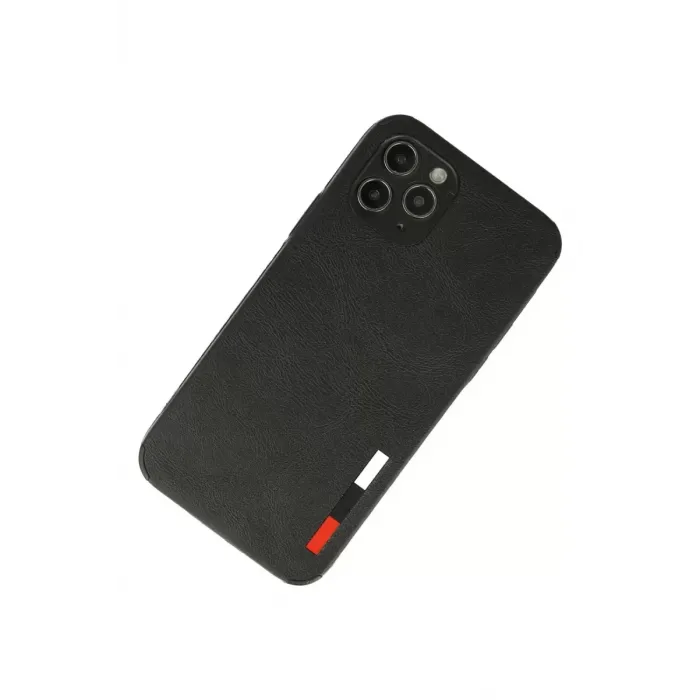 Newface iPhone 11 Pro Max Kılıf Loop Deri Silikon - Siyah