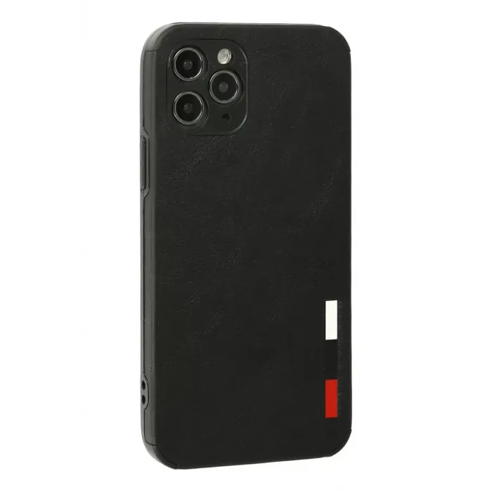 Newface iPhone 11 Pro Max Kılıf Loop Deri Silikon - Siyah