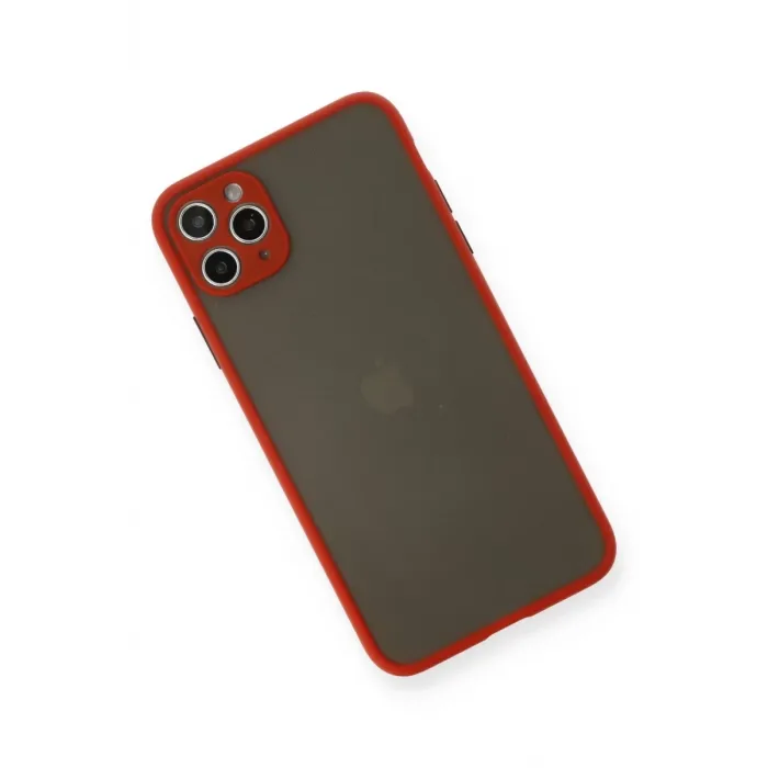 Newface iPhone 11 Pro Max Kılıf Montreal Silikon Kapak - Kırmızı