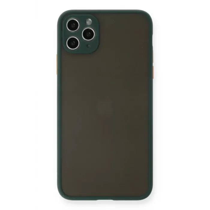 Newface iPhone 11 Pro Max Kılıf Montreal Silikon Kapak - Yeşil
