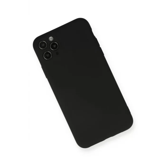 Newface iPhone 11 Pro Max Kılıf Nano içi Kadife Silikon - Siyah
