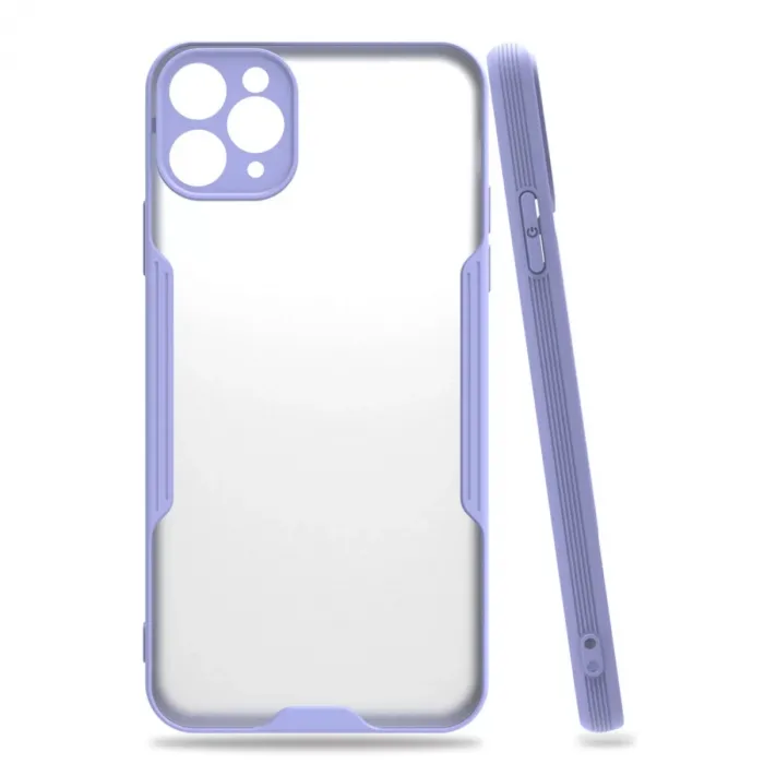 Newface iPhone 11 Pro Max Kılıf Platin Silikon - Lila