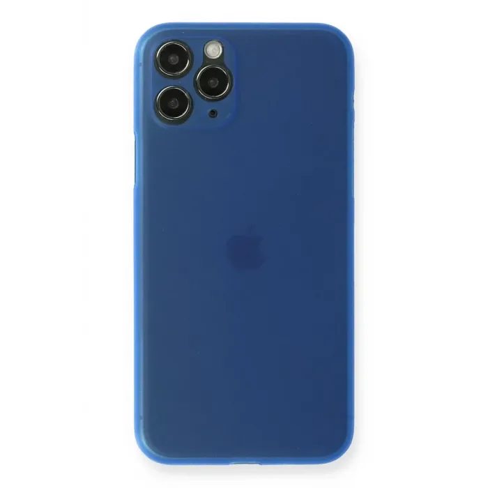 Newface iPhone 11 Pro Max Kılıf PP Ultra İnce Kapak - Mavi