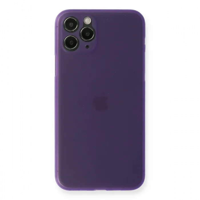Newface iPhone 11 Pro Max Kılıf PP Ultra İnce Kapak - Mor