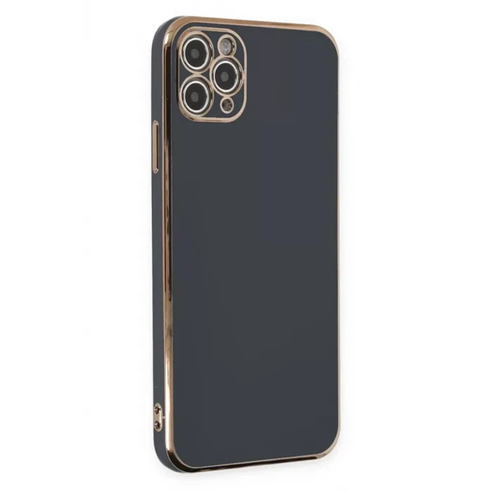 Newface iPhone 11 Pro Max Kılıf Volet Silikon - Siyah