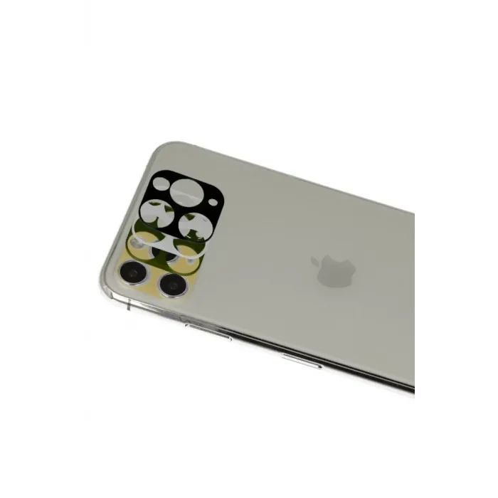 Newface iPhone 11 Pro Max Rainbow Kamera Lens Koruma Cam - Yeşil