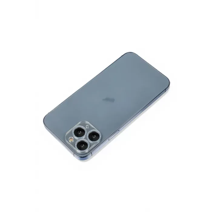 Newface iPhone 11 Pro Max Shine Kamera Lens Koruma Cam - Sierra Blue