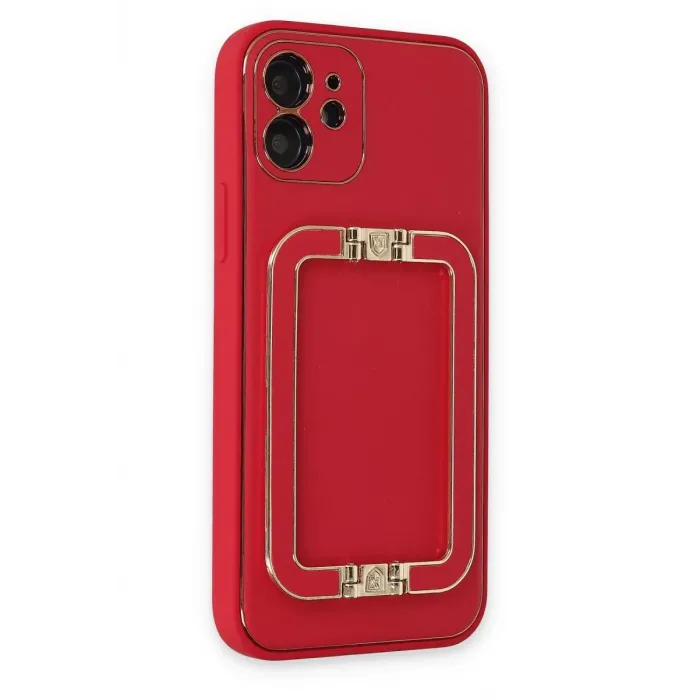 Newface iPhone 12 Kılıf Coco Elit Kapak - Kırmızı