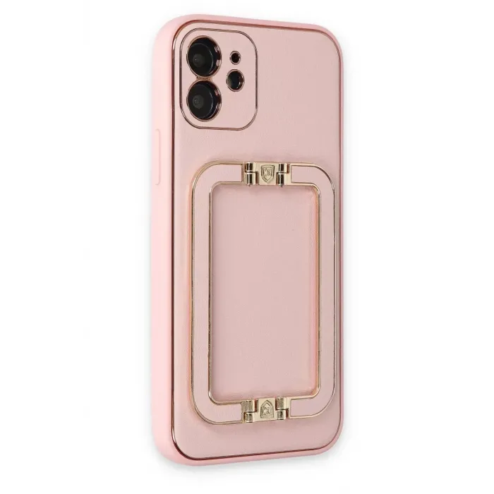 Newface iPhone 12 Kılıf Coco Elit Kapak - Pembe