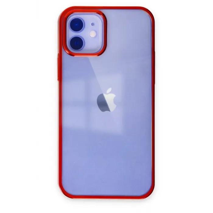 Newface iPhone 12 Kılıf Element Silikon - Kırmızı