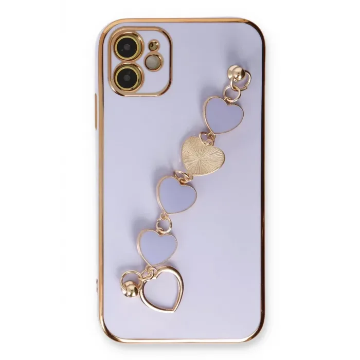 Newface iPhone 12 Kılıf Esila Silikon - Lila