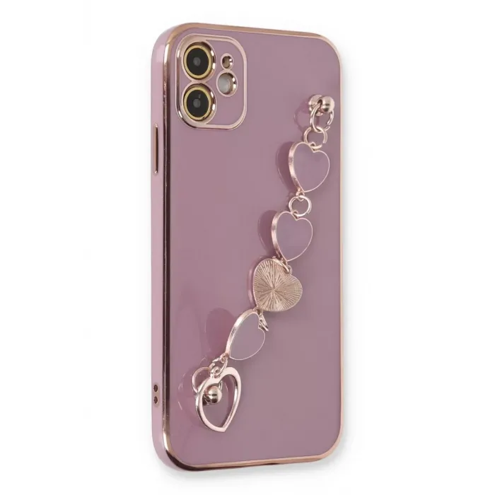 Newface iPhone 12 Kılıf Esila Silikon - Mor