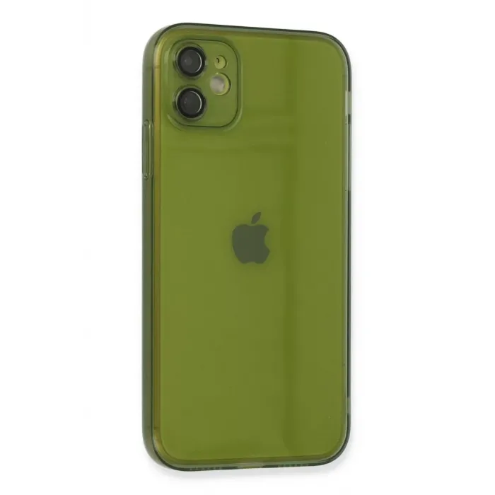 Newface iPhone 12 Kılıf Fly Lens Silikon - Yeşil