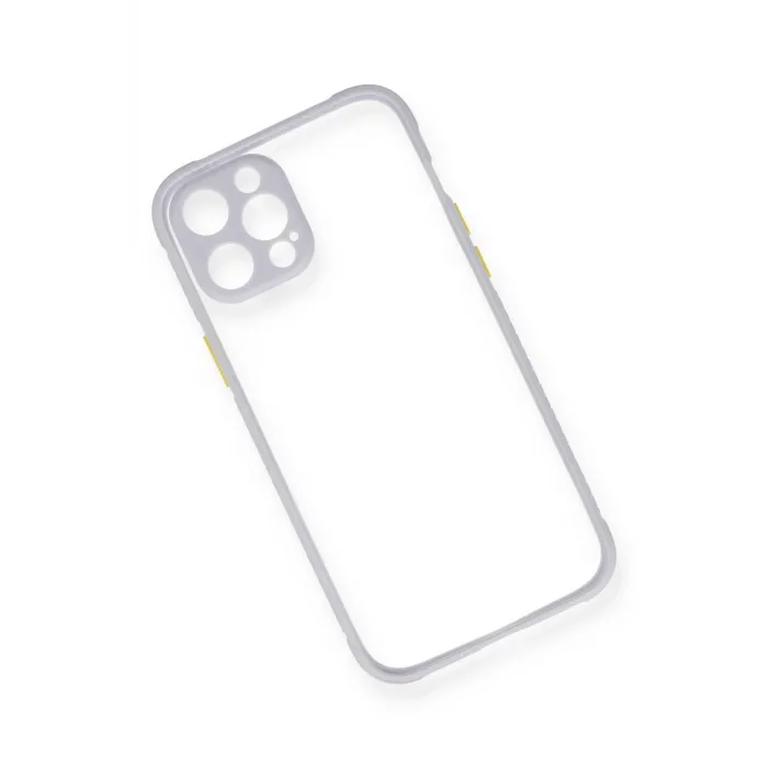 Newface iPhone 12 Kılıf Miami Şeffaf Silikon - Lila