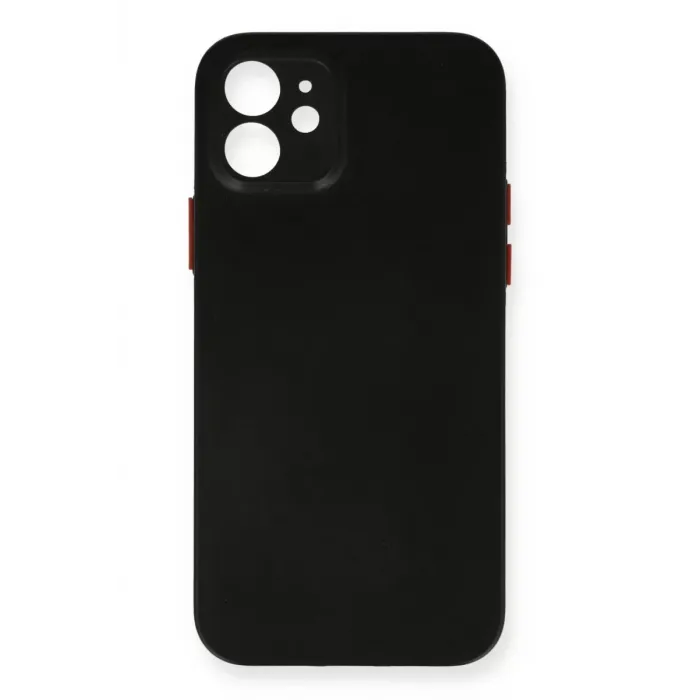 Newface iPhone 12 Kılıf PP Ultra İnce Kapak - Siyah