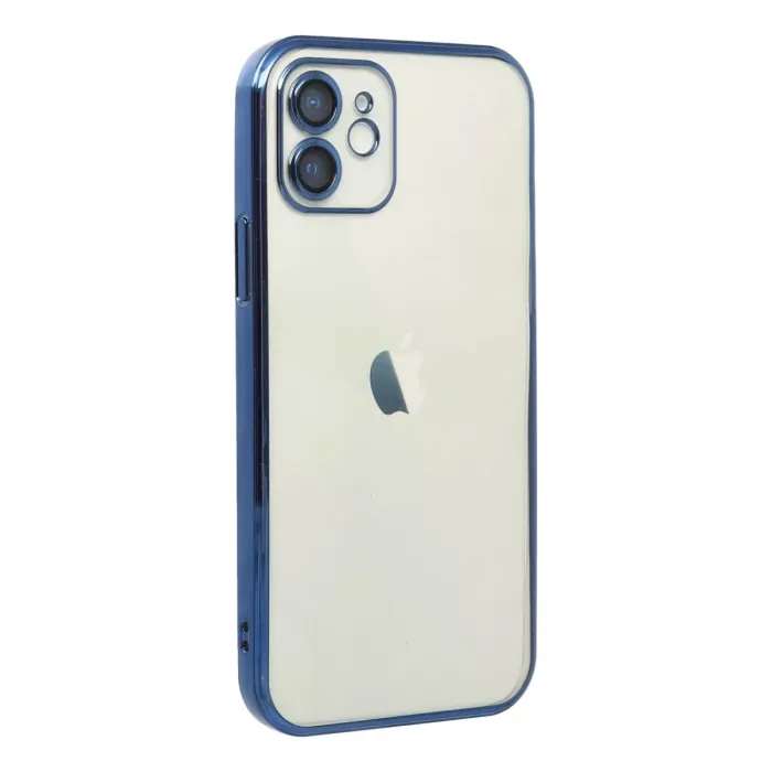 Newface iPhone 12 Kılıf Razer Lensli Silikon - Lacivert