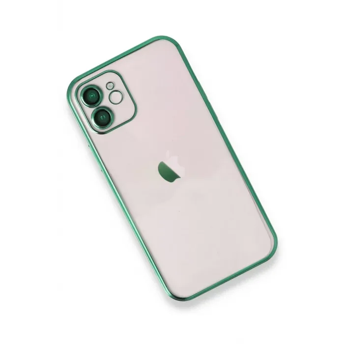 Newface iPhone 12 Kılıf Razer Lensli Silikon - Yeşil