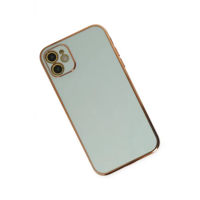 Newface iPhone 12 Kılıf Volet Silikon - Açık Yeşil
