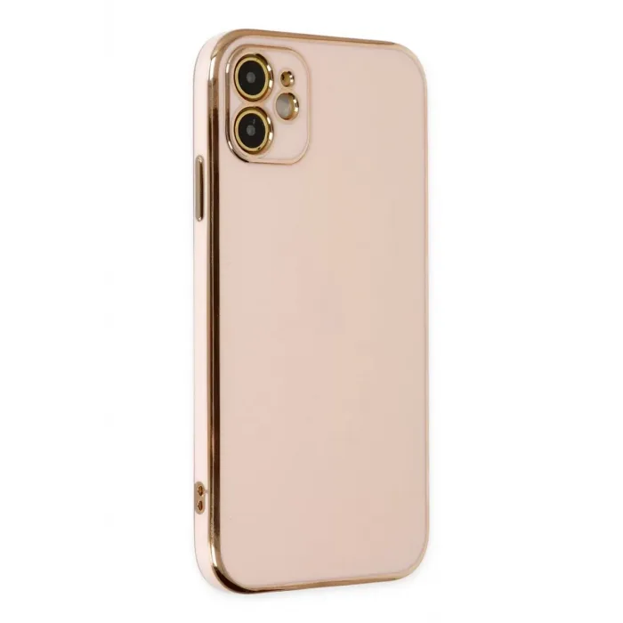 Newface iPhone 12 Kılıf Volet Silikon - Pembe