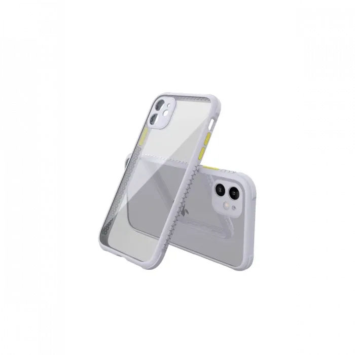 Newface iPhone 12 Mini Kılıf Miami Şeffaf Silikon - Lila