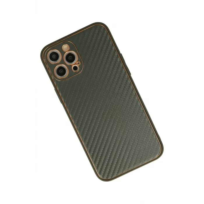 Newface iPhone 12 Pro Kılıf Coco Karbon Silikon - Füme