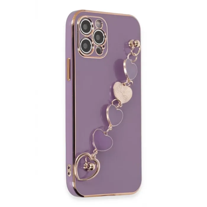 Newface iPhone 12 Pro Kılıf Esila Silikon - Mor