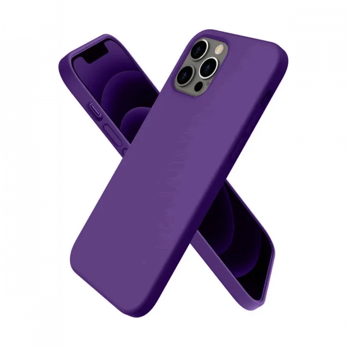 Newface iPhone 12 Pro Kılıf First Silikon - Mürdüm