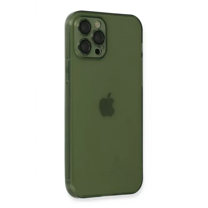 Newface iPhone 12 Pro Kılıf Fly Lens Silikon - Yeşil