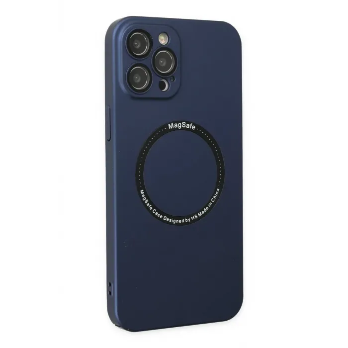Newface iPhone 12 Pro Kılıf Jack Magneticsafe Lens Silikon - Lacivert