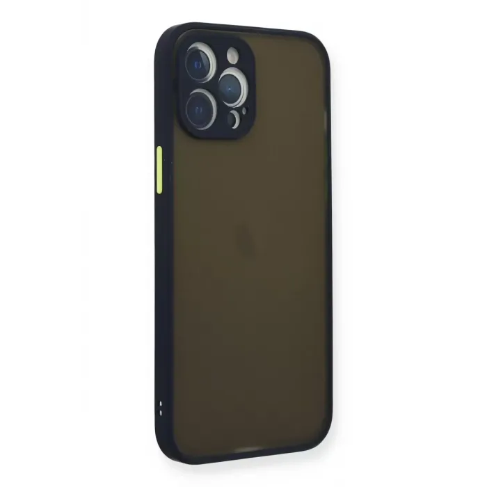 Newface iPhone 12 Pro Kılıf Montreal Silikon Kapak - Lacivert