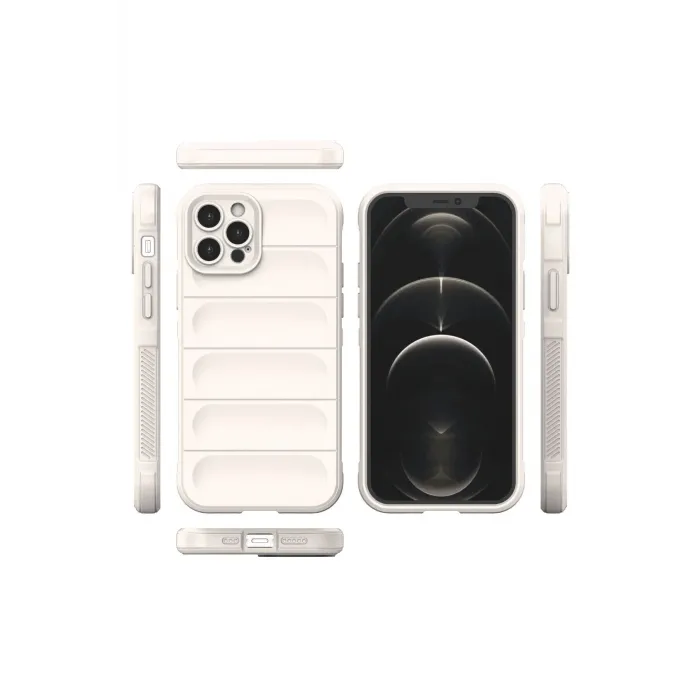 Newface iPhone 12 Pro Kılıf Optimum Silikon - Krem