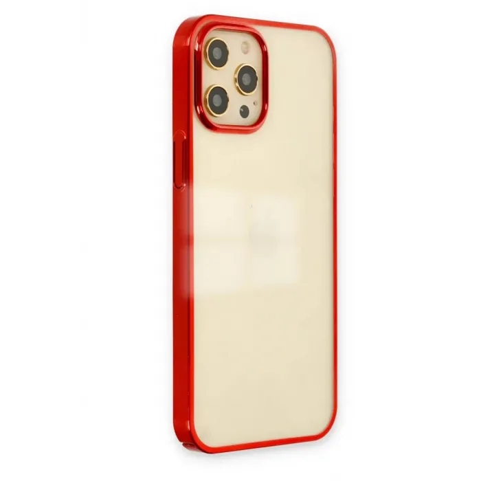 Newface iPhone 12 Pro Max Kılıf Element Silikon - Kırmızı