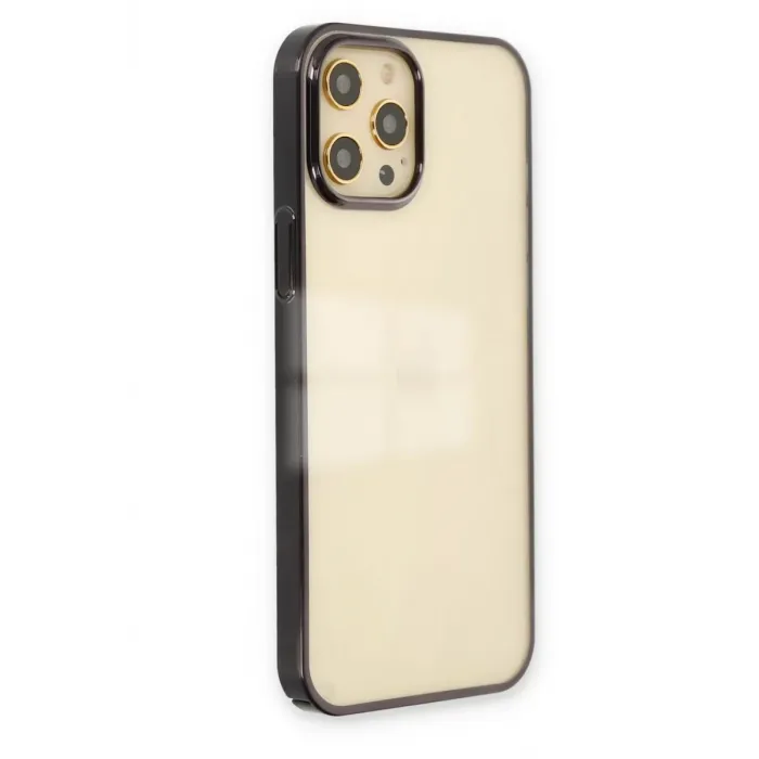 Newface iPhone 12 Pro Max Kılıf Element Silikon - Siyah