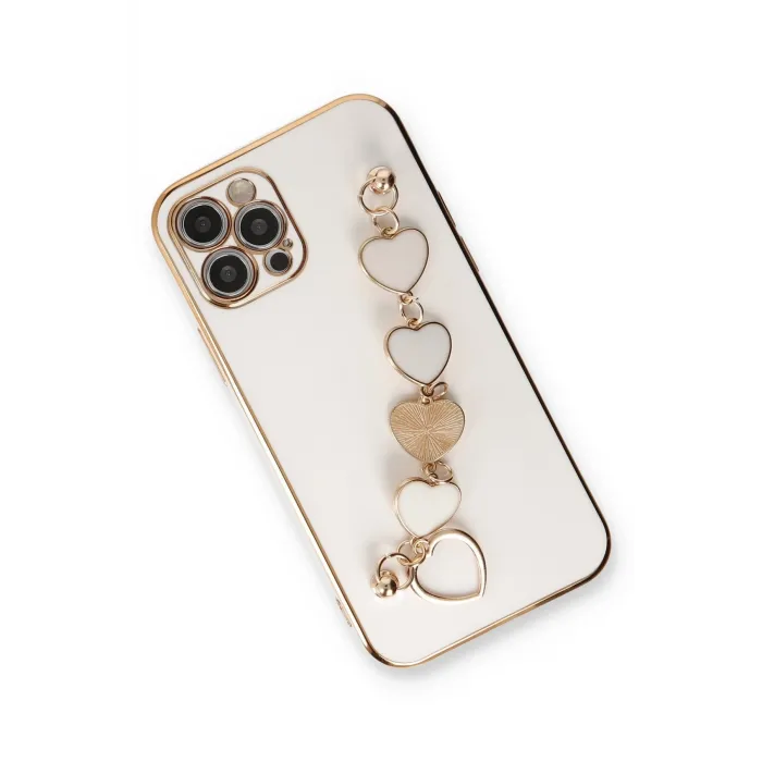 Newface iPhone 12 Pro Max Kılıf Esila Silikon - Beyaz