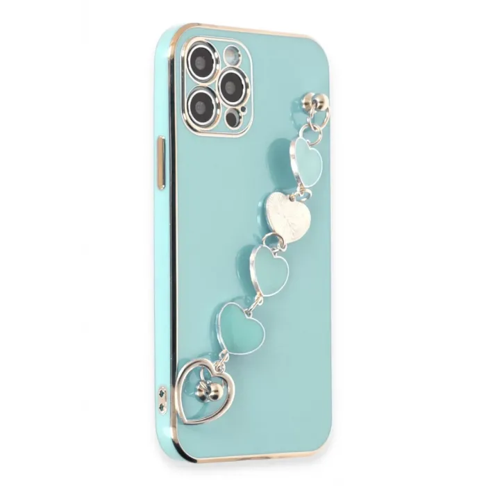 Newface iPhone 12 Pro Max Kılıf Esila Silikon - Su Yeşili