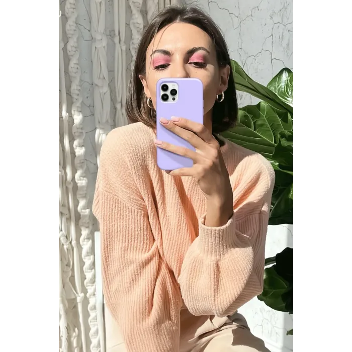 Newface iPhone 12 Pro Max Kılıf First Silikon - Koyu Kırmızı