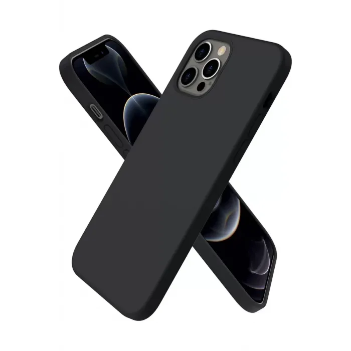 Newface iPhone 12 Pro Max Kılıf First Silikon - Siyah