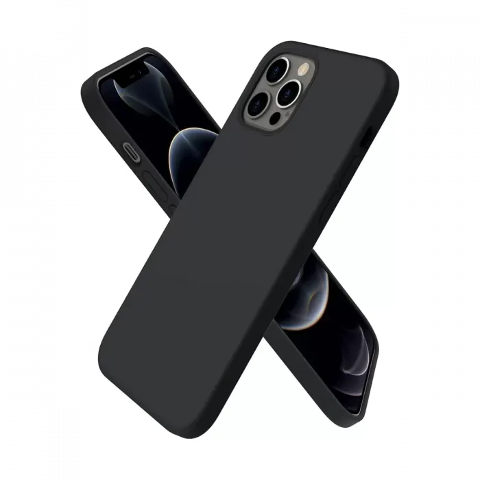 Newface iPhone 12 Pro Max Kılıf First Silikon - Siyah