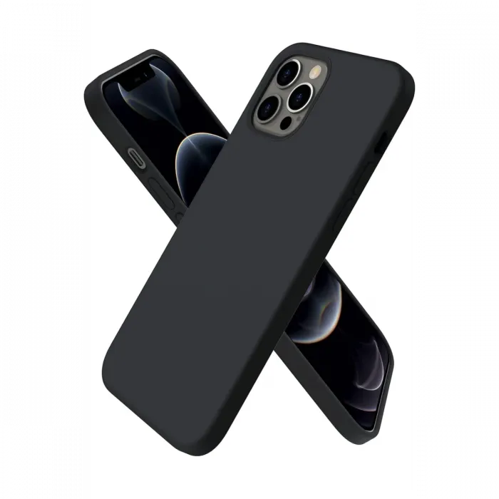 Newface iPhone 12 Pro Max Kılıf First Silikon - Siyah