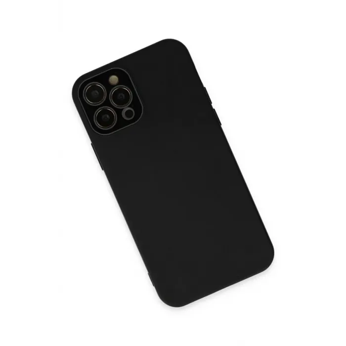 Newface iPhone 12 Pro Max Kılıf Lansman Glass Kapak - Siyah