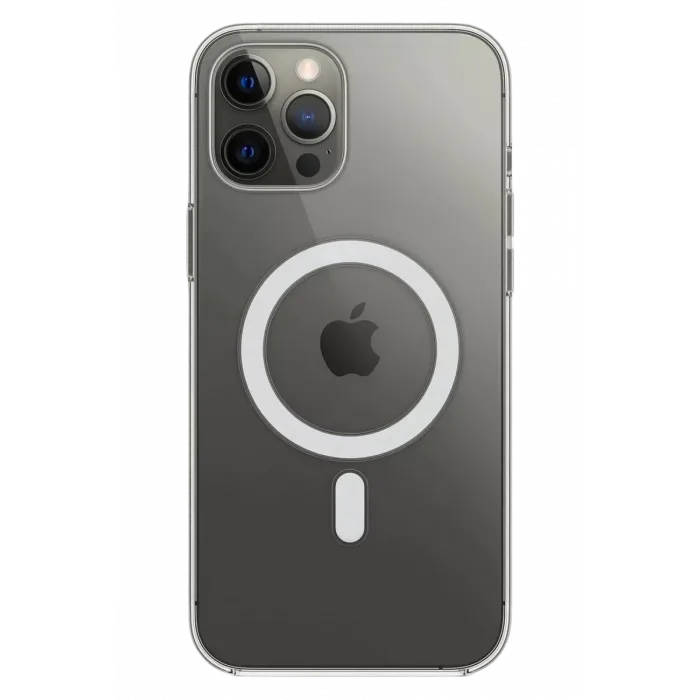 Newface iPhone 12 Pro Max Kılıf Magneticsafe Şeffaf Silikon - Şeffaf