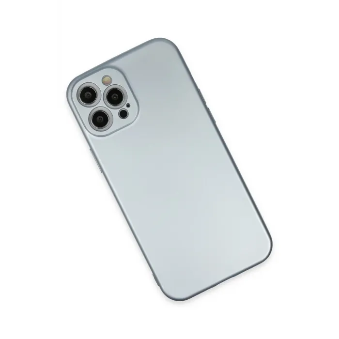 Newface iPhone 12 Pro Max Kılıf Nano içi Kadife Silikon - Sky Blue