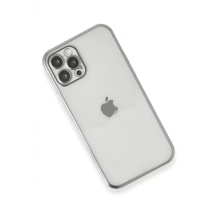 Newface iPhone 12 Pro Max Kılıf Razer Lensli Silikon - Gümüş