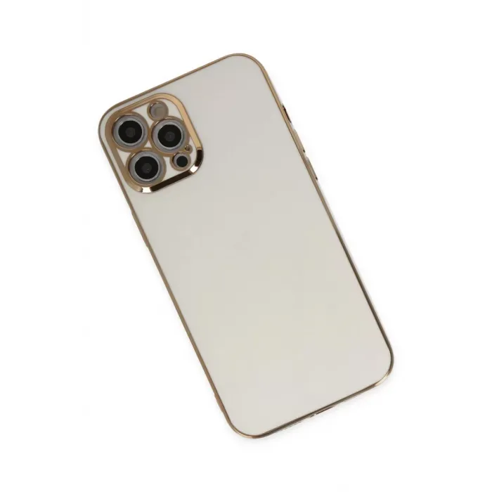 Newface iPhone 12 Pro Max Kılıf Volet Silikon - Beyaz