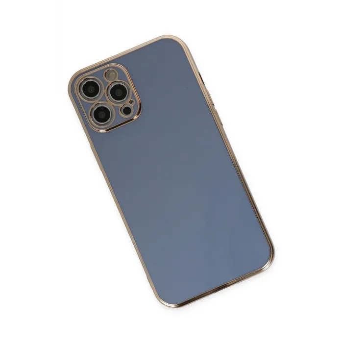 Newface iPhone 12 Pro Max Kılıf Volet Silikon - Mavi