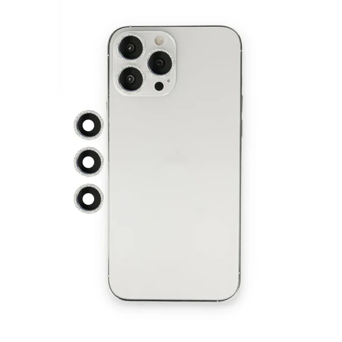 Newface iPhone 12 Pro Shine Kamera Lens - Gümüş