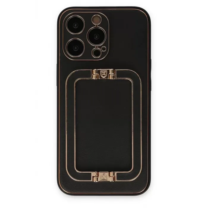 Newface iPhone 13 Pro Kılıf Coco Elit Kapak - Siyah